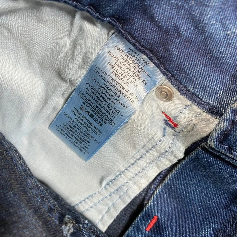 True Religion Mens Geno Relaxed Slim Jeans Dark Shivering Wash Blue 30 Big T